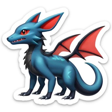 Shiny Salandit-Umbreon-Salamence-Nargacuga-Noivern-Noibat-Hybrid (Full body) sticker
