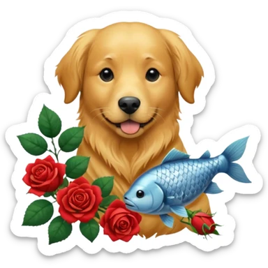 🐕 🐟🐟🐟 🌹🌹🌹🌹🌹🌹 sticker