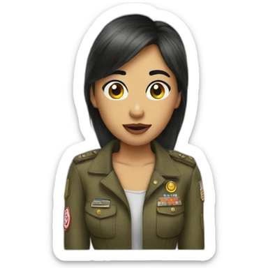 salute kiss kiss sticker