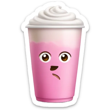 Coffe with pink milk  sticker