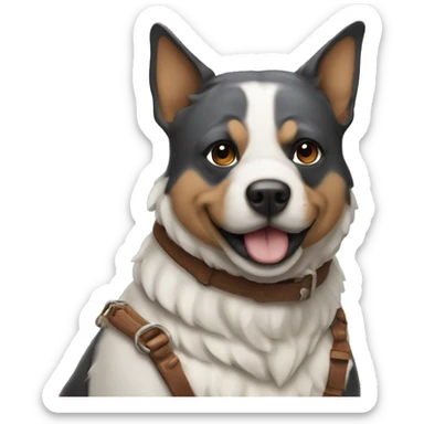 tiburon mesclado con un perro sticker