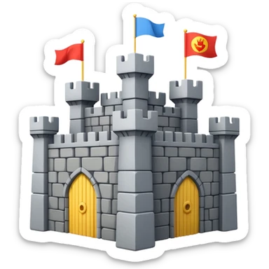 A cube castle game. sticker