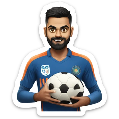 Virat kohli with football sticker