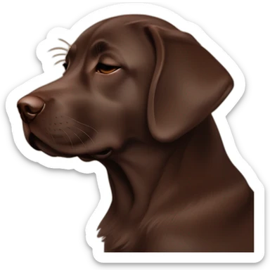 sleeping night puppie chocolate labrador sticker