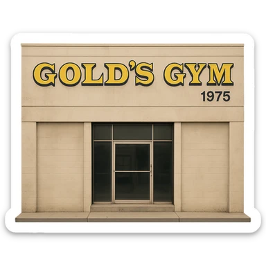building a fitness center called Gold's Gym in 1975 sticker