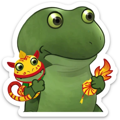 Dragon dance  sticker