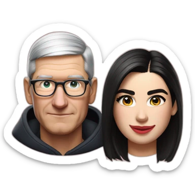 Tim Cook and dua lipa sticker