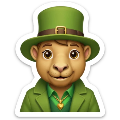 Camel leprechaun sticker