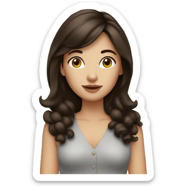 french brunette girl sticker
