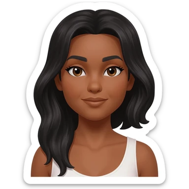 Gonemili Grace cheveux cour noir foncé sticker