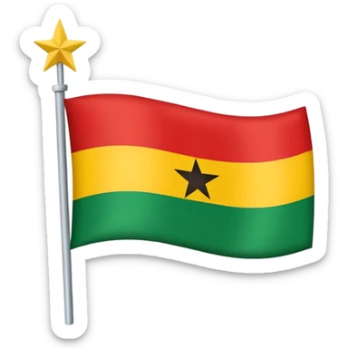 Create flag of Ghana sticker