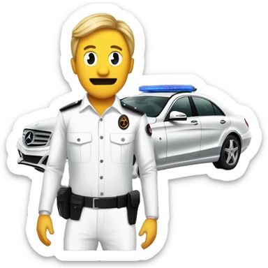 Mercedez Benz Bulletproof Halloween Costume sticker