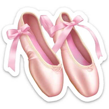 Pink ballet pointe shoes sticker