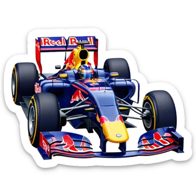 Red bull f1 car driving emote sticker