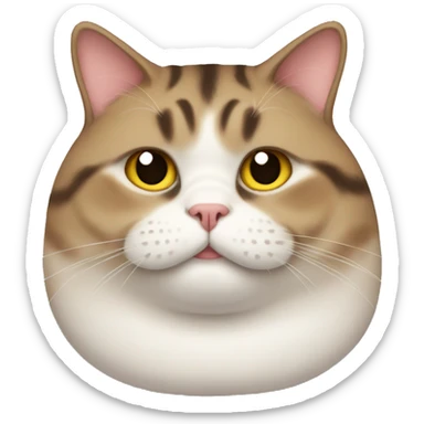 A overweight cat  sticker