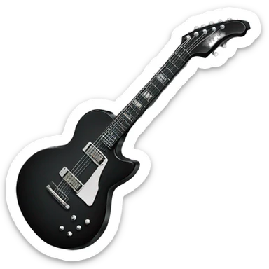 Black guitar sticker