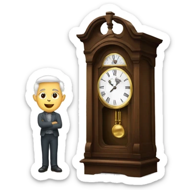 grandfather clock sticker