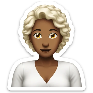 A woman acting oh my god sticker