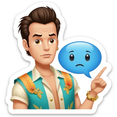 Ace ventura with a Speech bubble saying the word FABIAAAN sticker