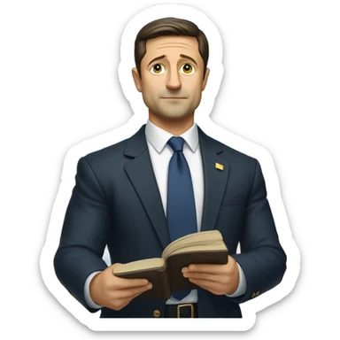the president zelenskiy takes the presidential oath sticker