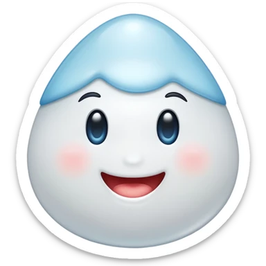 white gum drop sticker