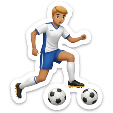 playing soccer sticker