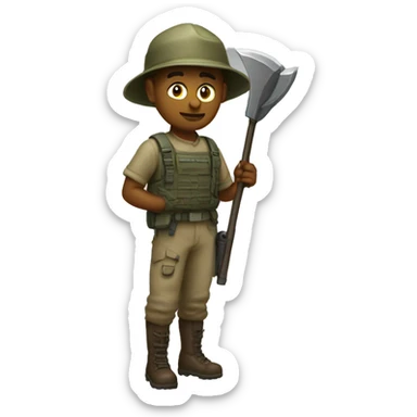 Recon expert with a pickax  sticker