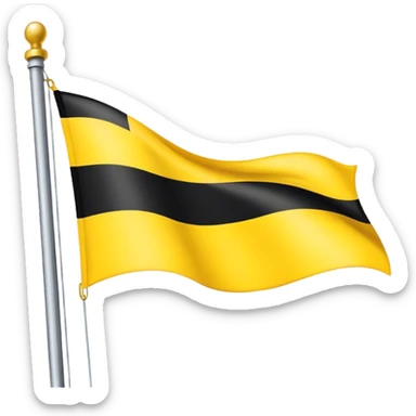 Un drapeau avec du jaune et du noir sticker