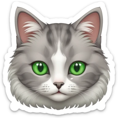 Котик с зелёными глазами  sticker