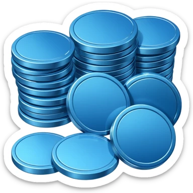 blue coins credit pack sticker