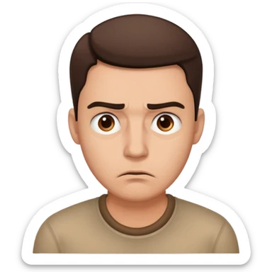 Overwhelmed man sticker