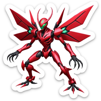 Venom-Cyberbug-Genesect-Vikavolt-Darkrai-Scizor-fusion, full body sticker