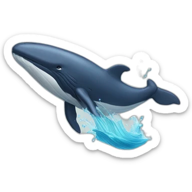 Spouting Whale sticker