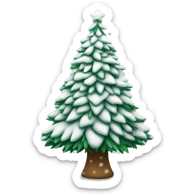 Snowy Christmas tree sticker
