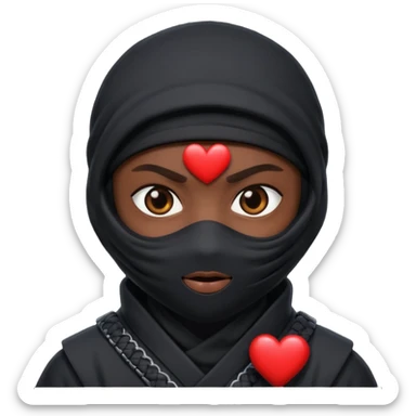 Ninja con ojos de corazón  sticker