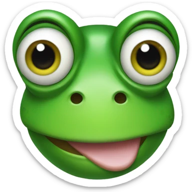 Frog with makeup sticker
