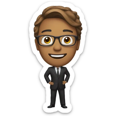 tv show host presenting a guest sticker