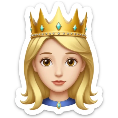 👩🏼‍🦱👸 sticker