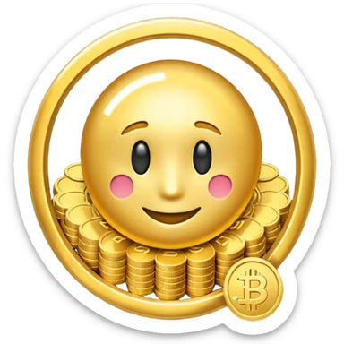 The secret to success emoji that looks like digital currency sticker