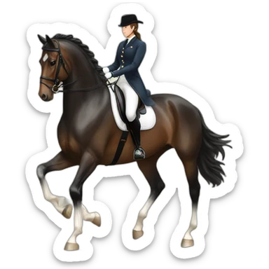 dressage horse sticker