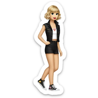 Taylor Swift with The Eras Tour outfit sticker