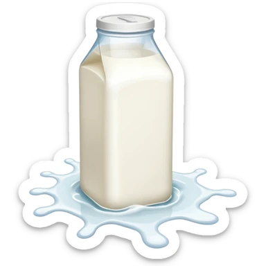A splash of milk on the floor sticker
