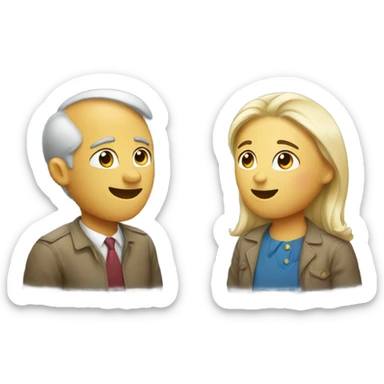 Two people chatting  sticker