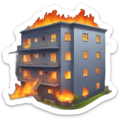 Hostel on fire sticker