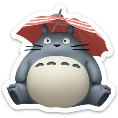 Photo realistic, Donald Trump, kissing Totoro at the beach by the pool sticker