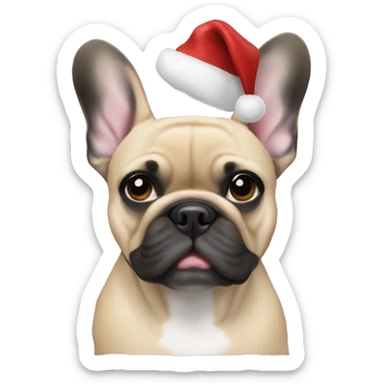 Christmas French Bulldogs sticker