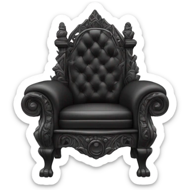 Black throne sticker