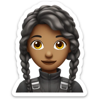 cute girl game developer with a pc sticker