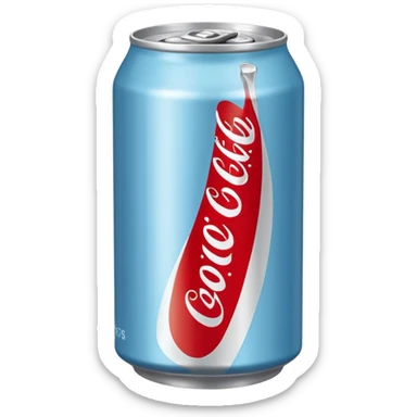 Light blue coca cola can sticker