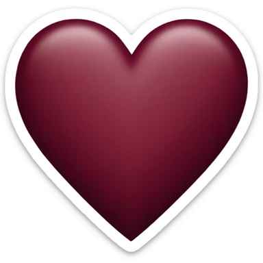 burgundy heart sticker
